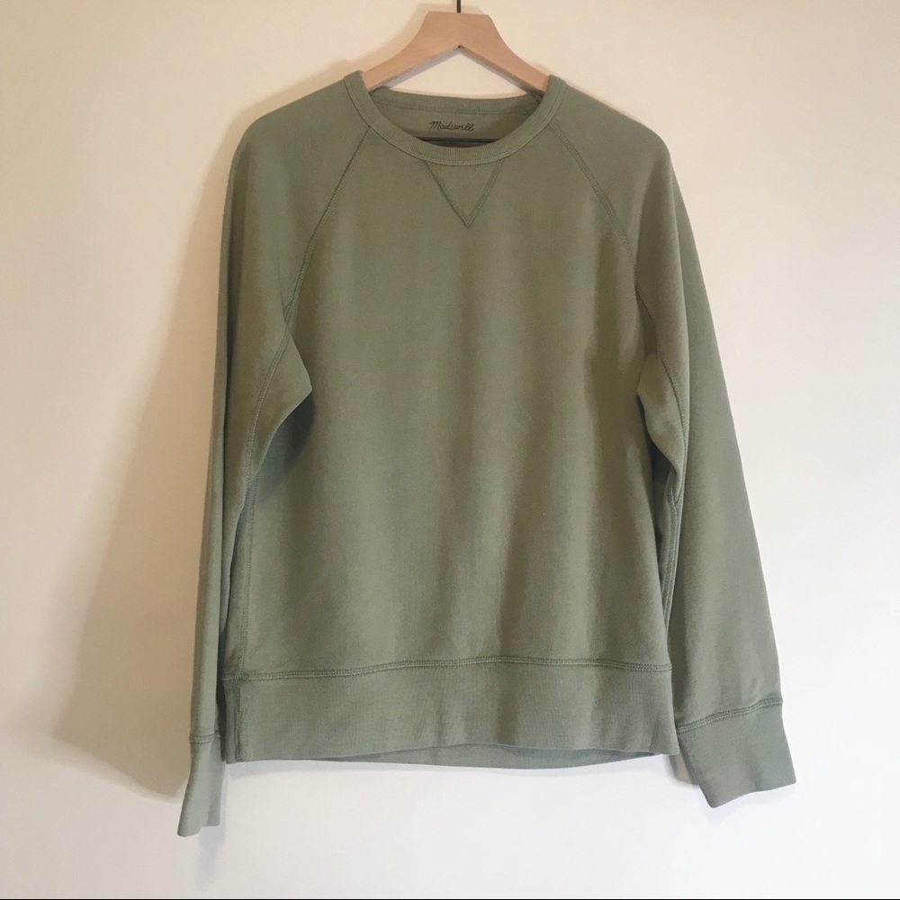 NWT Madewell Sweatshirt Olive Green Size Small - Picture 2 of 8